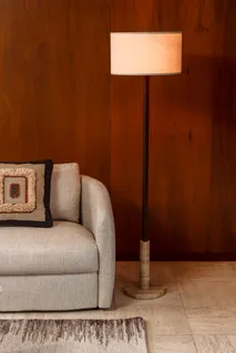 Vloerlamp JACKSON - Walnoot/Travertin ZVR 5100156