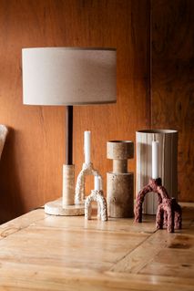 Tafellamp JACKSON - Walnoot/Travertin ZVR 5200166