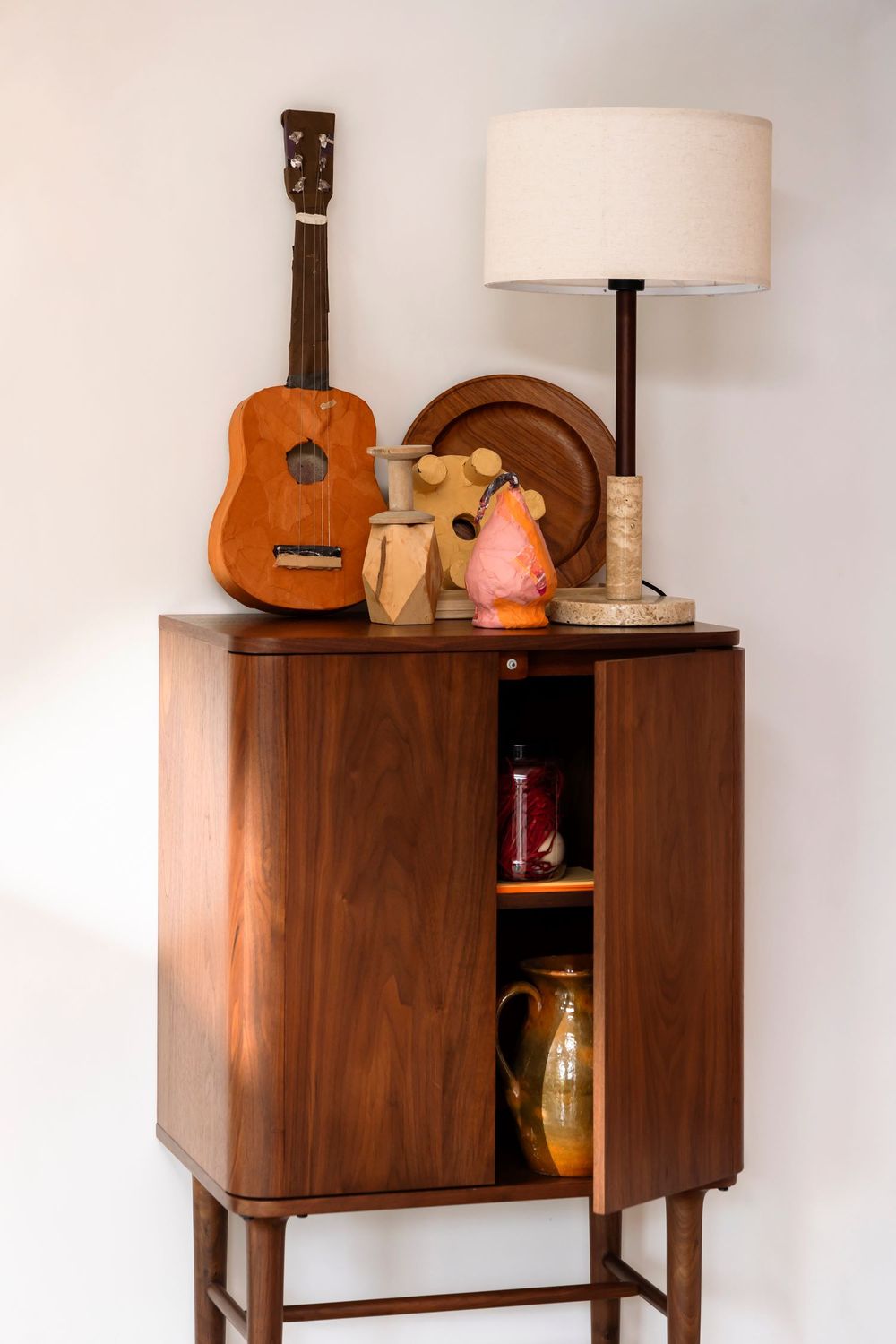 Tafellamp JACKSON - Walnoot/Travertin ZVR 5200166