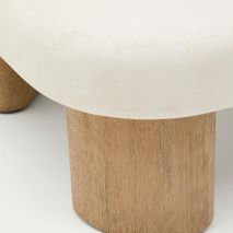 Salontafel LABRA - Wit/Acaciahout KAV O00174PR05