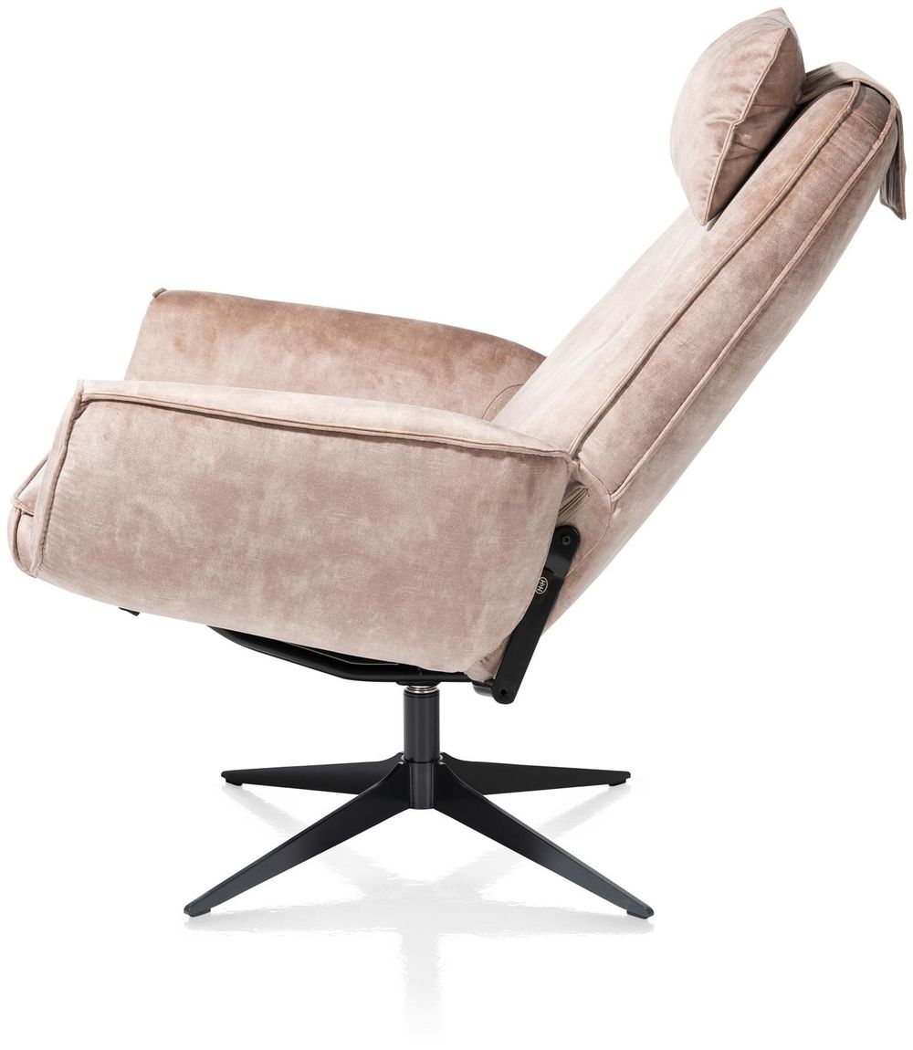 Relaxfauteuil incl. hoofdkussen en poef SALERNO -  C-HEH-301-TZ