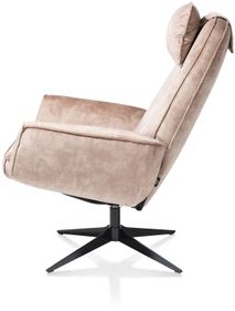 Relaxfauteuil incl. hoofdkussen en poef SALERNO -  C-HEH-301-TZ