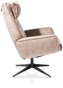 Relaxfauteuil incl. hoofdkussen en poef SALERNO -  C-HEH-301-TZ