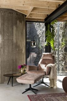 Relaxfauteuil incl. hoofdkussen en poef SALERNO -  C-HEH-301-TZ