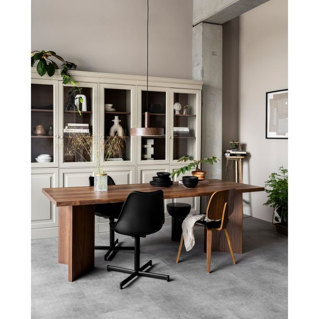 Eetkamerstoel CLASSIC - Zwart/Walnoot