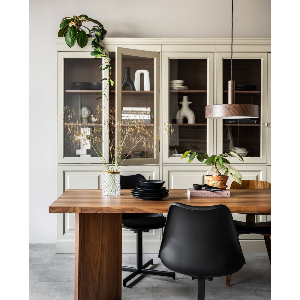 Eetkamerstoel CLASSIC - Zwart/Walnoot DEE 377147-ZW