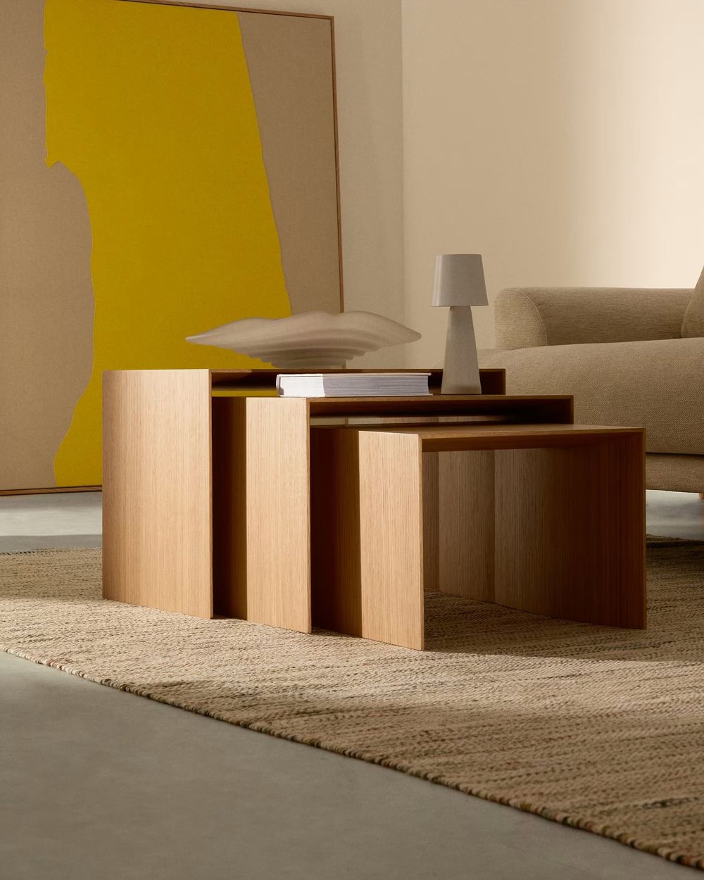 Set van 3 salontafels LITTO - Eikfineer KAV T00002MO87