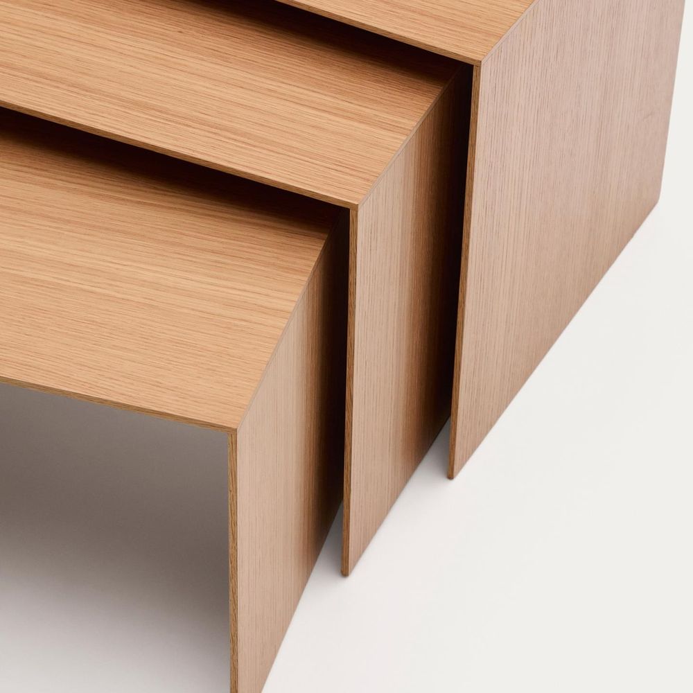 Set van 3 salontafels LITTO - Eikfineer KAV T00002MO87