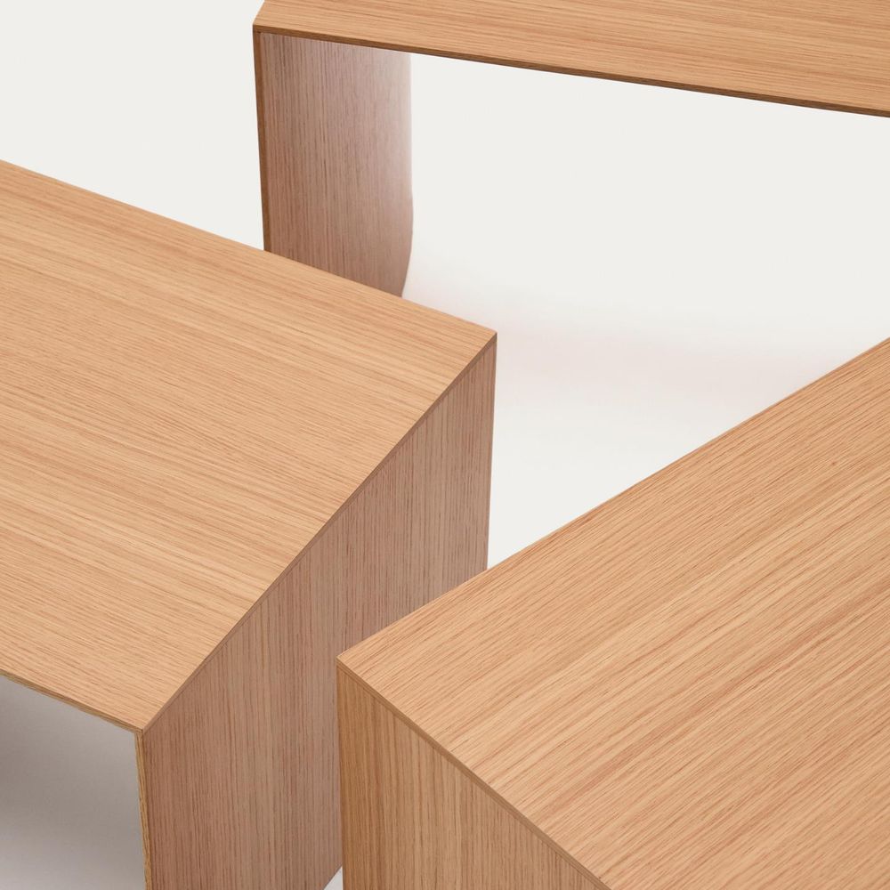 Set van 3 salontafels LITTO - Eikfineer KAV T00002MO87