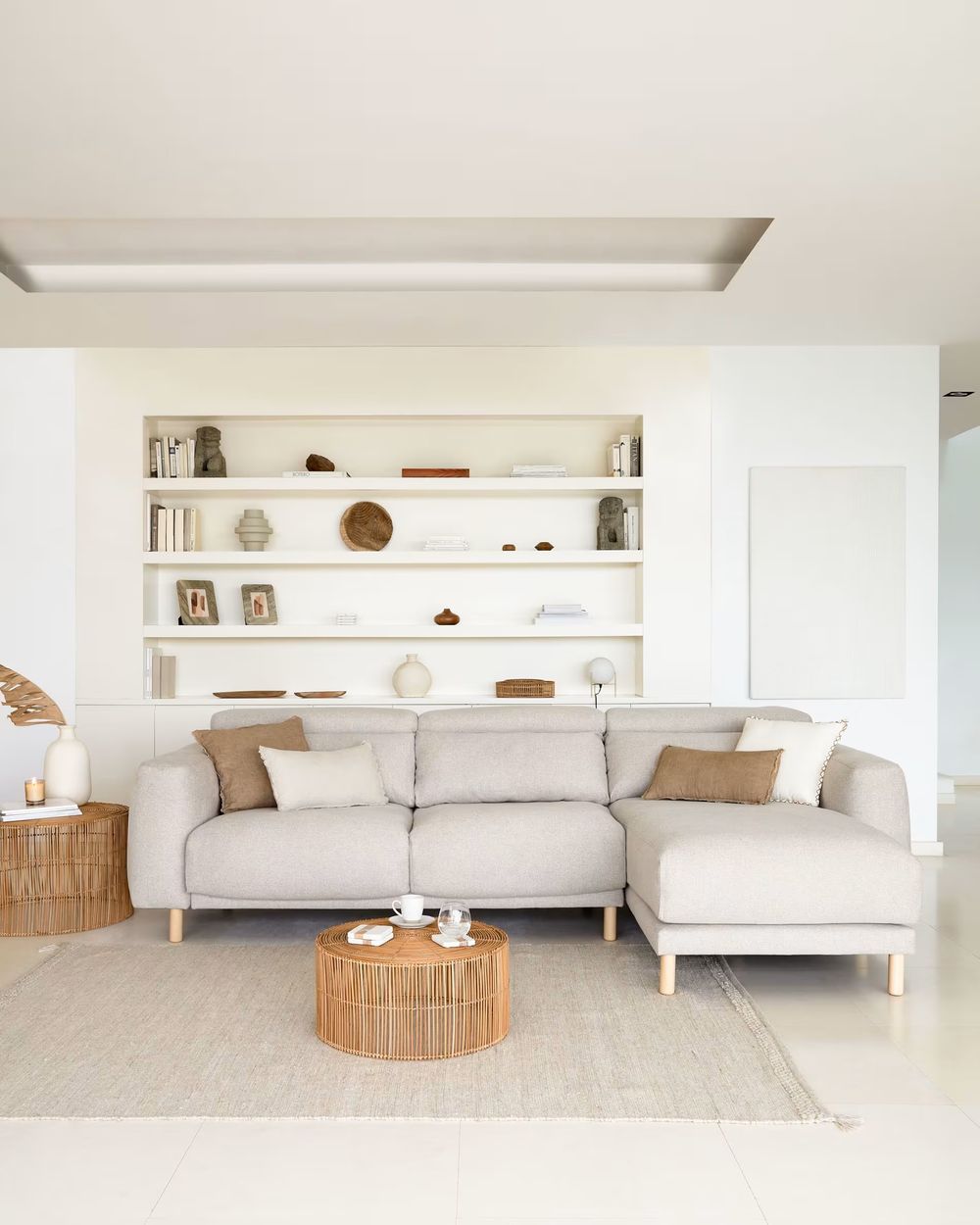 Hoekzetel SINGA - Ecru KAV S800-40-PERA