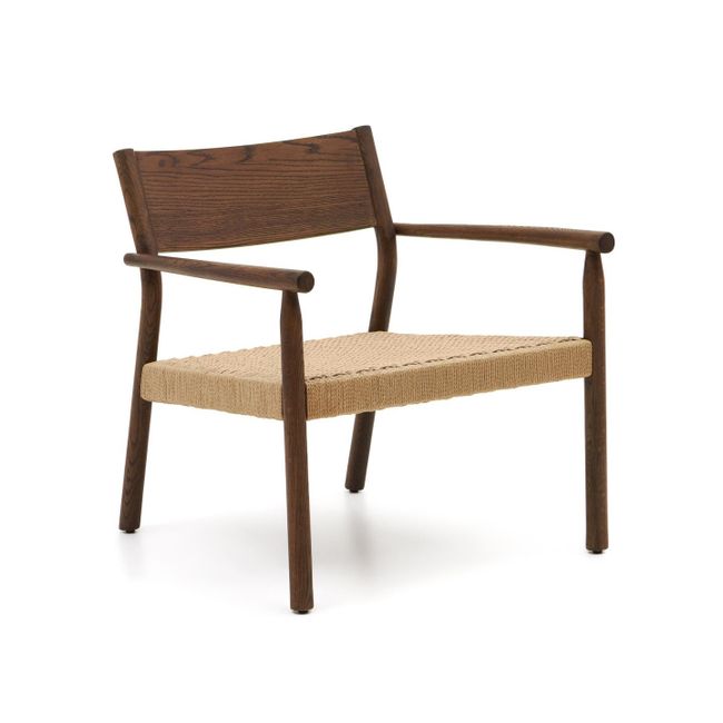 Fauteuil YALIA - Walnoot / Eikenhout