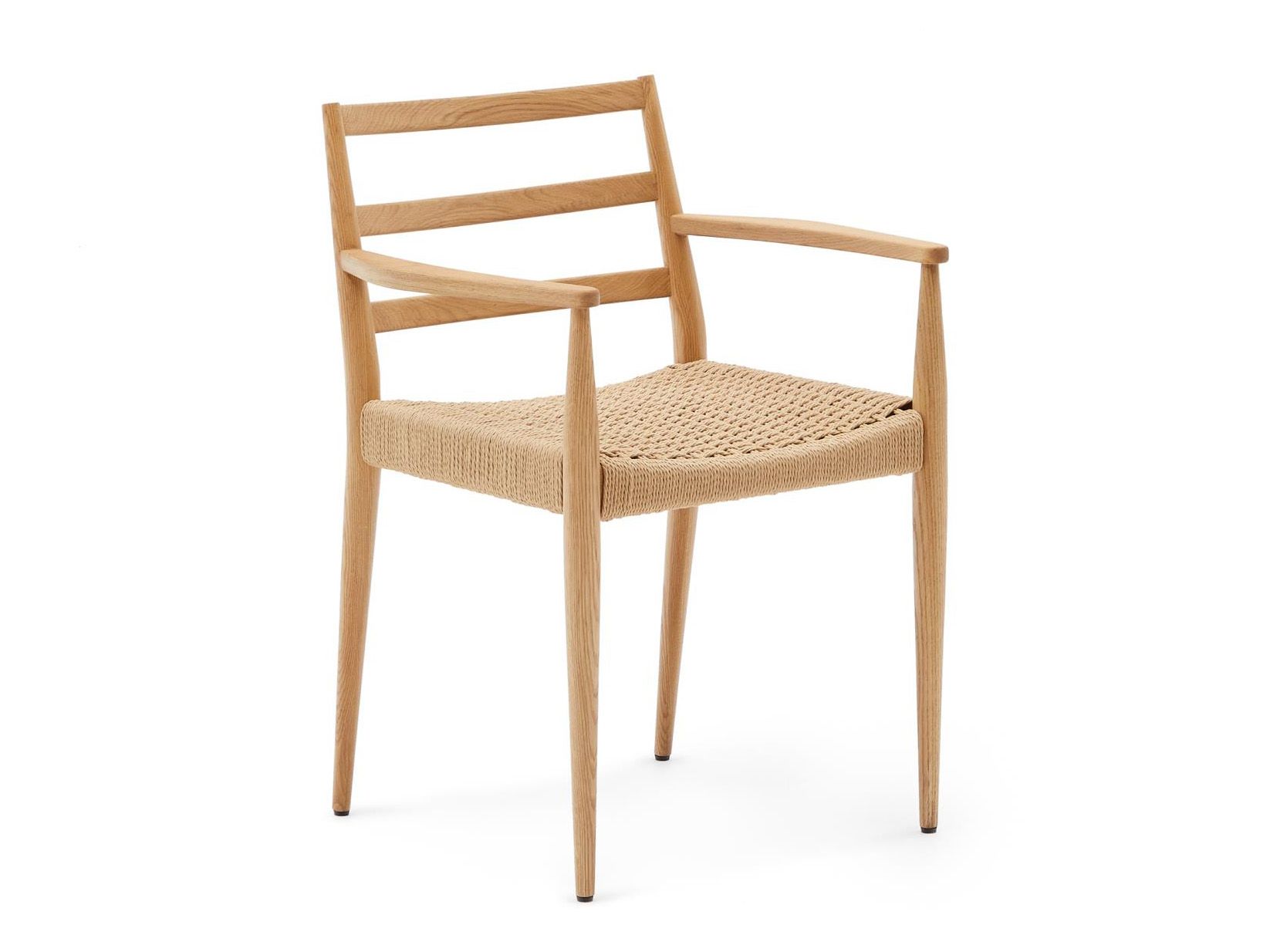 Armstoel ANALY - Massief eikenhout / Walnoot