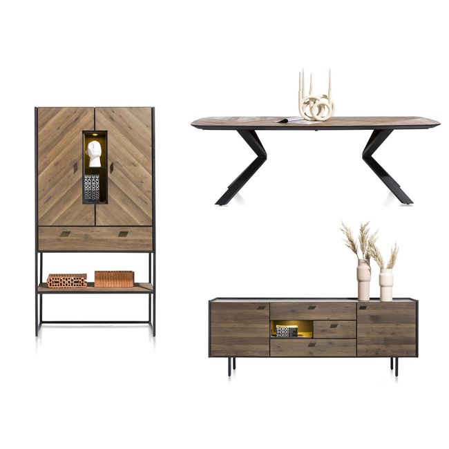 Eetkamerset FRESNO - Burned