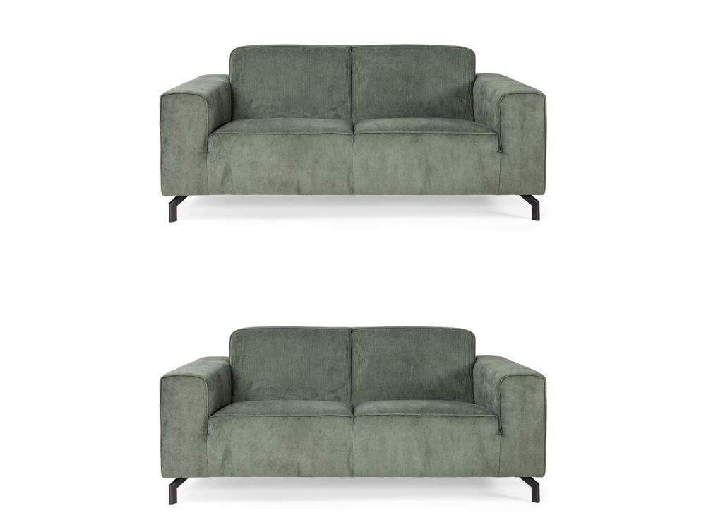 Salon 2x 2-zit TOP - Olive + voetbank C-IMS-16-TZ1-RSO77