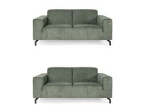 Salon 2x 2-zit TOP - Olive + voetbank C-IMS-16-TZ1-RSO77