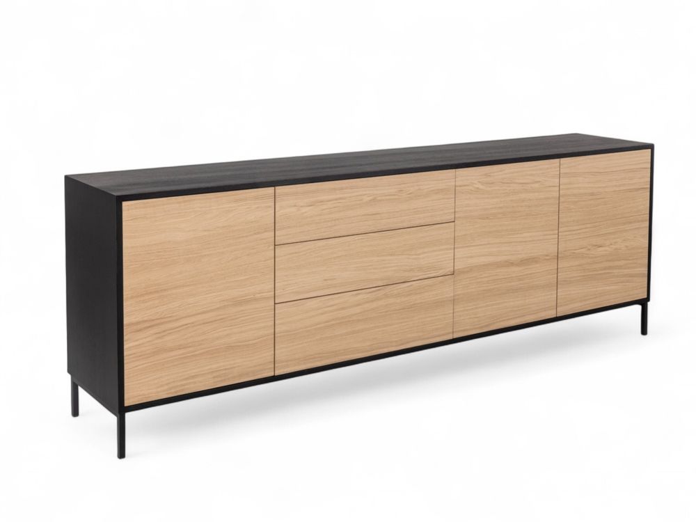 Dressoir MODENA - Zwart / Smoked Oak FDF-34-000081