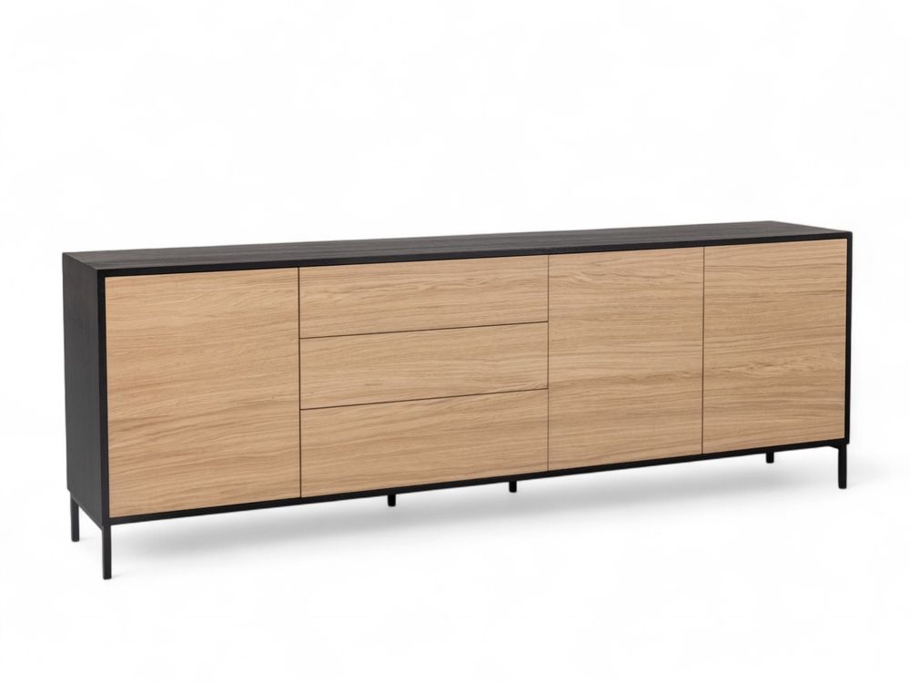Dressoir MODENA - Zwart / Smoked Oak FDF-34-000081