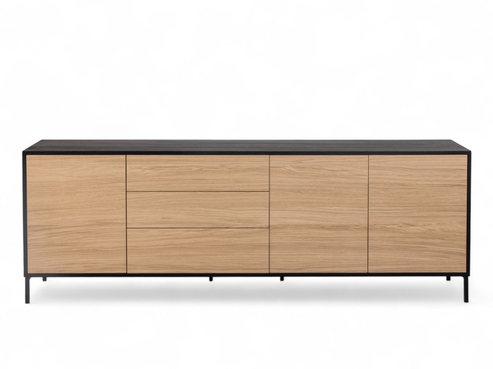 Dressoir MODENA - Zwart / Smoked Oak