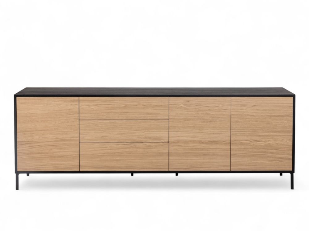 Dressoir MODENA - Zwart / Smoked Oak FDF-34-000081