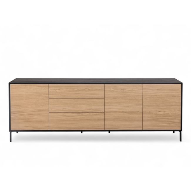 Dressoir MODENA - Zwart / Smoked Oak
