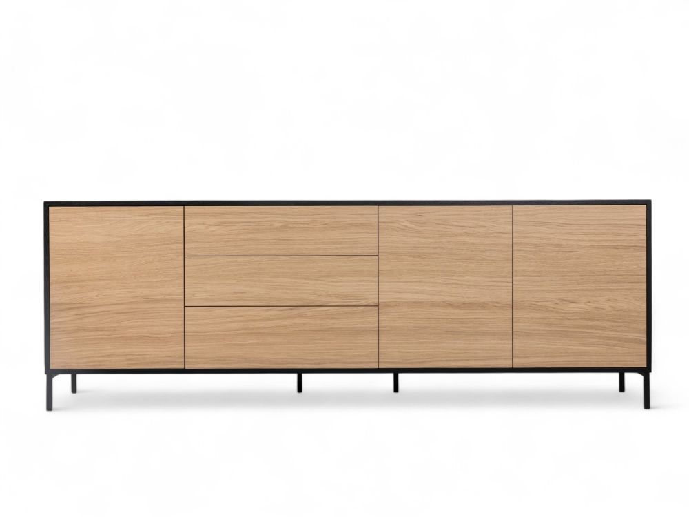 Dressoir MODENA - Zwart / Smoked Oak FDF-34-000081
