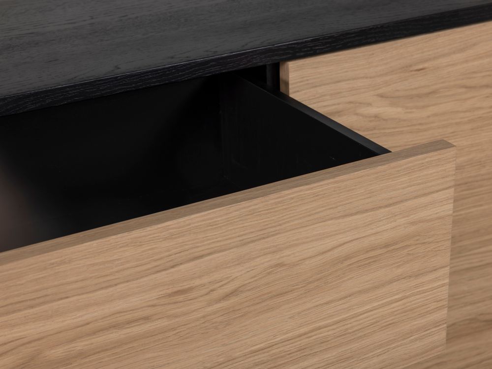 Dressoir MODENA - Zwart / Smoked Oak FDF-34-000081