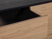 Dressoir MODENA - Zwart / Smoked Oak FDF-34-000081