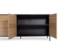 Dressoir MODENA - Zwart / Smoked Oak FDF-34-000081