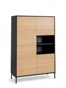 Barkast MODENA - Zwart / Smoked Oak FDF-34-000078