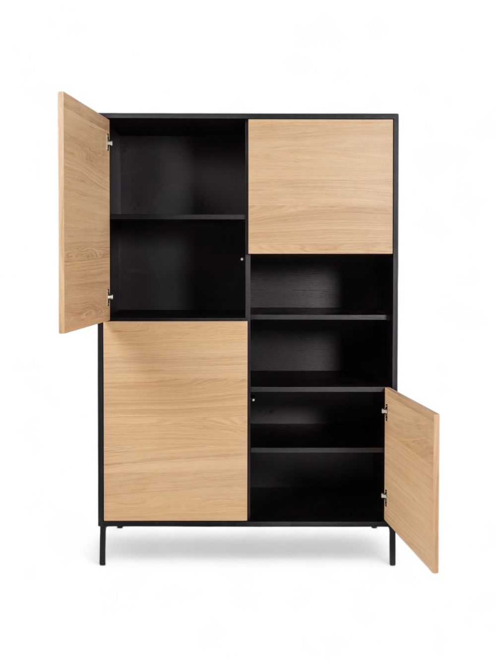 Barkast MODENA - Zwart / Smoked Oak FDF-34-000078