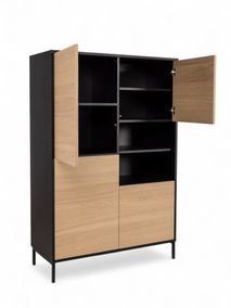 Barkast MODENA - Zwart / Smoked Oak FDF-34-000078