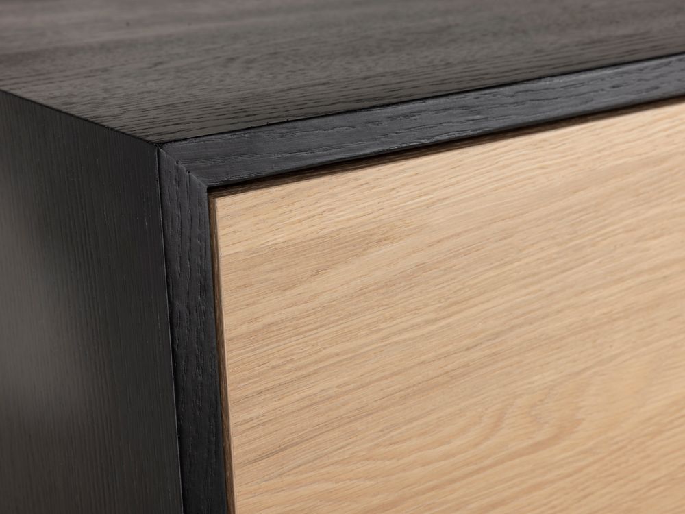 Barkast MODENA - Zwart / Smoked Oak FDF-34-000078