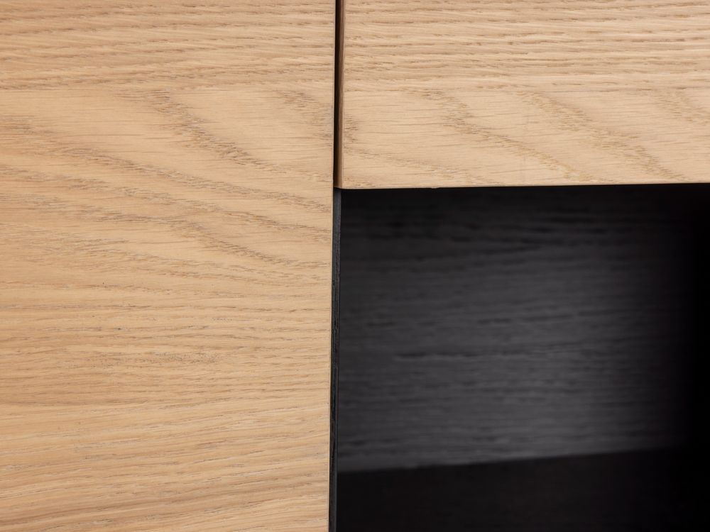 Barkast MODENA - Zwart / Smoked Oak FDF-34-000078