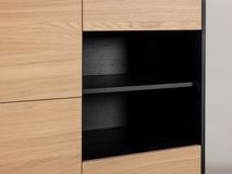 Barkast MODENA - Zwart / Smoked Oak FDF-34-000078