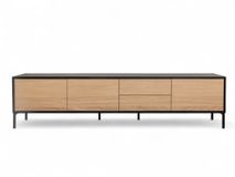 Tv-meubel MODENA - Zwart / Smoked Oak FDF-34-000022