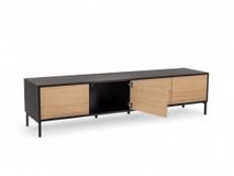 Tv-meubel MODENA - Zwart / Smoked Oak FDF-34-000022