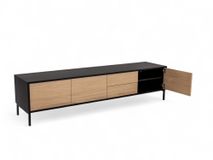 Tv-meubel MODENA - Zwart / Smoked Oak FDF-34-000022