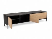 Tv-meubel MODENA - Zwart / Smoked Oak FDF-34-000022