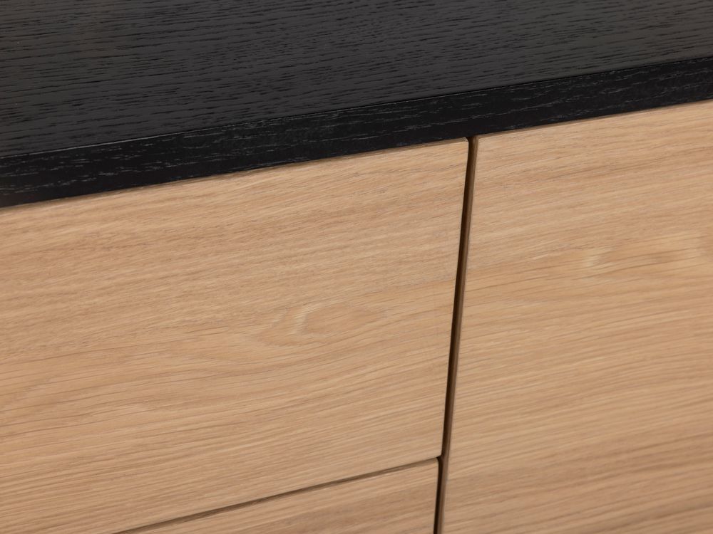 Tv-meubel MODENA - Zwart / Smoked Oak FDF-34-000022