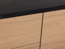 Tv-meubel MODENA - Zwart / Smoked Oak FDF-34-000022