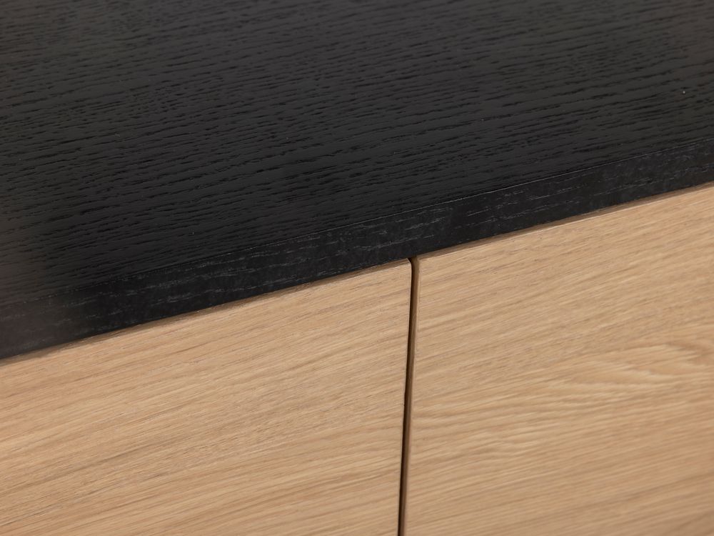 Tv-meubel MODENA - Zwart / Smoked Oak FDF-34-000022