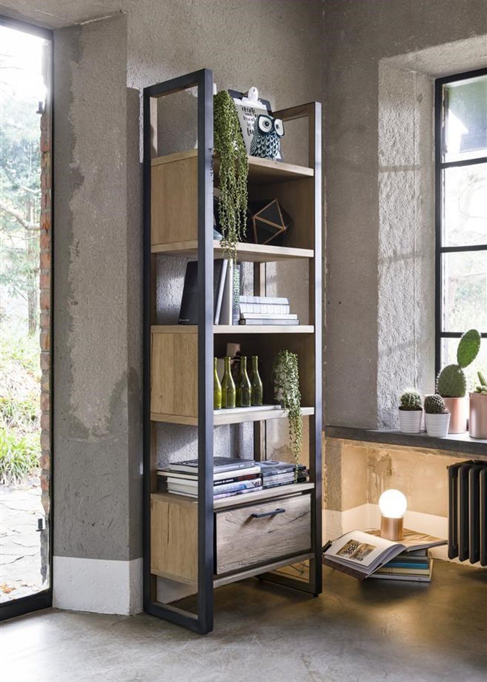 Kast boekenkast METALO - Railway Brown HEH 36340