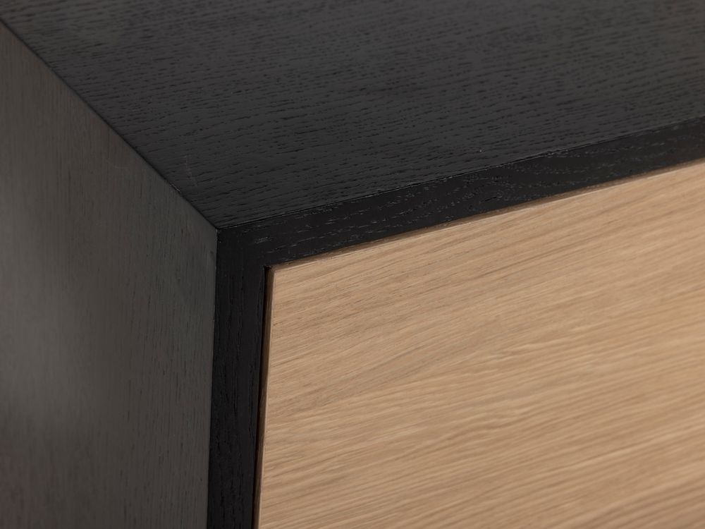 Tv-meubel MODENA - Zwart / Smoked Oak FDF-34-000022