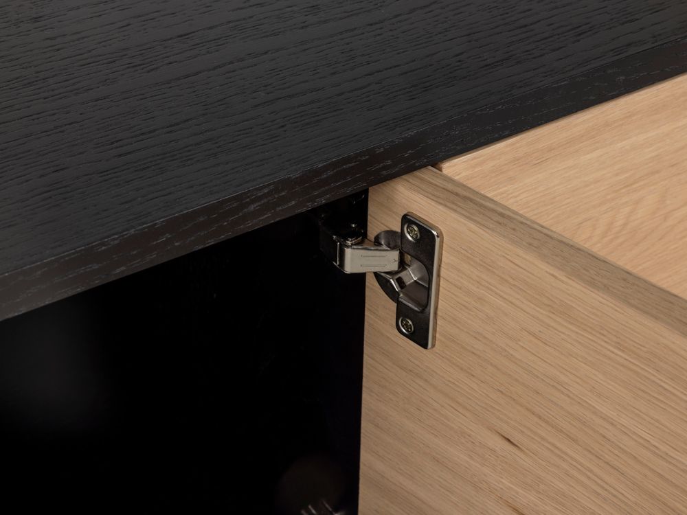 Tv-meubel MODENA - Zwart / Smoked Oak FDF-34-000022