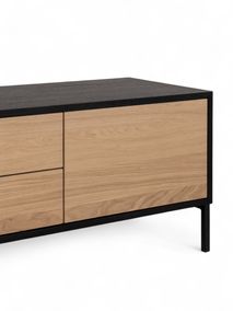 Tv-meubel MODENA - Zwart / Smoked Oak FDF-34-000022