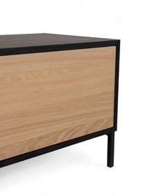 Tv-meubel MODENA - Zwart / Smoked Oak FDF-34-000022