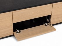 Tv-meubel MODENA - Zwart / Smoked Oak FDF-34-000022