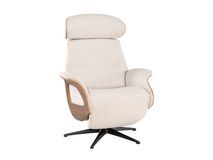 Relaxfauteuil medium CLEMENT - Beige/Walnoot THC-40-001-TZ