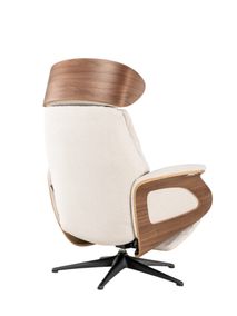 Relaxfauteuil medium CLEMENT - Beige/Walnoot THC-40-001-TZ