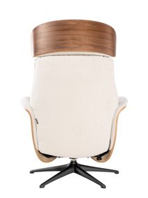 Relaxfauteuil medium CLEMENT - Beige/Walnoot THC-40-001-TZ